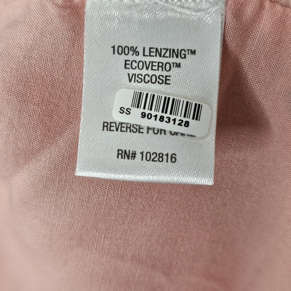 Garnet Hill Hawaii Tropical Floral Sleeveless Tuxedo Pleats VNeck Dress Midi XL - Picture 8 of 8